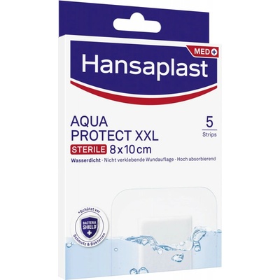 Beiersdorf Hansaplast MED AQUAPROTECT XXL náplasť vodotesná 8 x 10 cm 5 ks