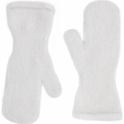 Woolee Detské vlnené pletené rukavice extrafine Merino biela