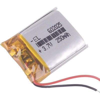 Li-Pol baterie 250mAh, 3.7V, 602025