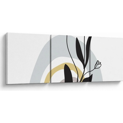 Obraz - Kvety vo váze N⁰1, trojdielne 90x30 cm