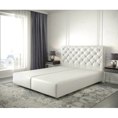 Delife Boxspring Dream-Great koženka bílá