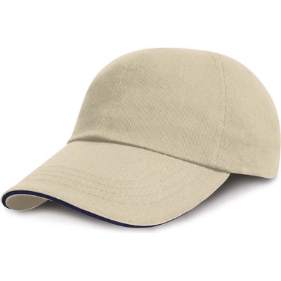 Result Headwear 6 panelová nízkoprofilová sandwich RC 024XP natural-navy