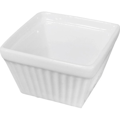Gastrokuchyn Čtvercová porcelánová miska bílá 60 × 60 mm