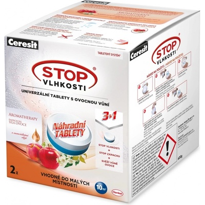 Ceresit Stop vlhkosti Pearl náhradní tablety 2 x 300 g energické ovoce – Hledejceny.cz