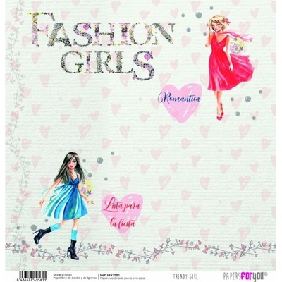 Scrapbookový papír TRENDY GIRL - Scrap paper TRENDY GIRL