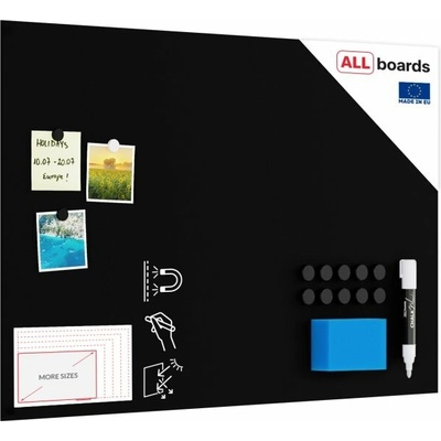 ALLboards Bezrámová magnetická křídová tabule 90 x 60 cm NFCH90x60