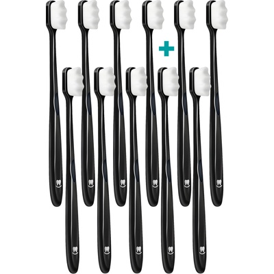 Nanosmile Ultrajemný zubní kartáček Black 11 ks