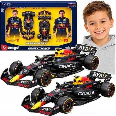 BBURAGO Red Bull Racing RB20 Verstappen Perez SADA MODELŮ FORMULE 138099 1:43