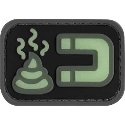 Gumová nášivka Jackets to Go Shit Magnet - čierna-žltá svietiaca