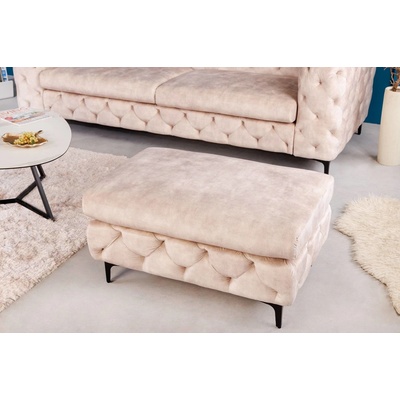 LuxD Designová taburetka Rococo šampaňský samet