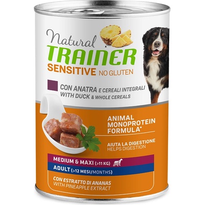 Natural Trainer Sensitive No Gluten Adult jahňacie a celozrnné obilniny 12 x 400 g
