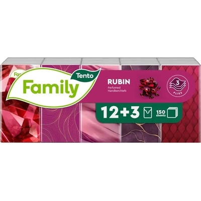 Tento Family Rubin 3-vrstvové 15x10 ks