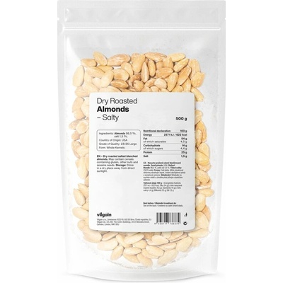 Vilgain Mandle nasucho pražené 500 g
