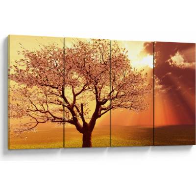 Obraz paprsků Boha, Čtyřdílný 160x80 cm