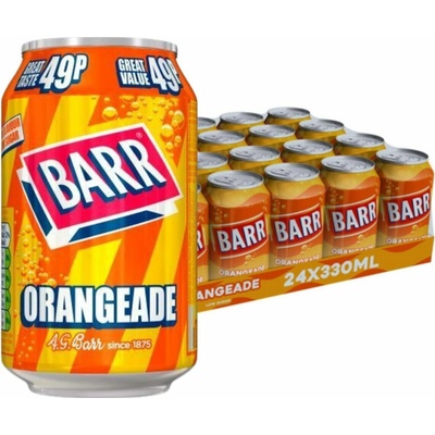 Barr sycená limonáda s příchutí pomeranče 24 x 330 ml
