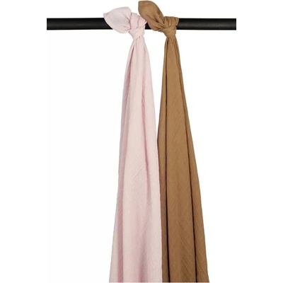 Meyco Mušelínové Soft pink/toffee 2 ks