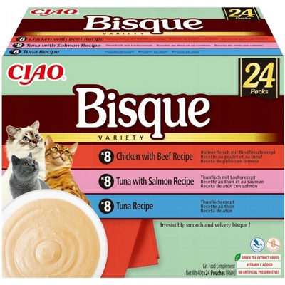 Ciao Bisque Creamy soup with tuna chicken beef and salmon 24 x 40 g