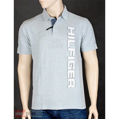 Tommy Hilfiger pánské polo tričko CF šedé