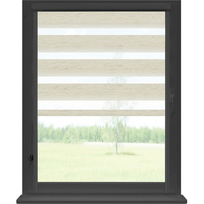 Dekodum Roleta den a noc v antracitové kazetě Premium, Béžová 111 x 150 cm