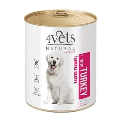 4Vets Natural Simple Recipe with Turkey 800 g