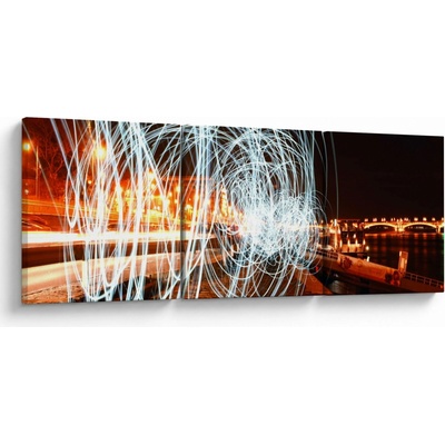 Obraz svetelných vĺn, trojdielne 120x40 cm