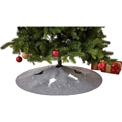 LIVARNO LED deka pod vánoční stromek, Ø 100 cm (Kruhový, šedá)