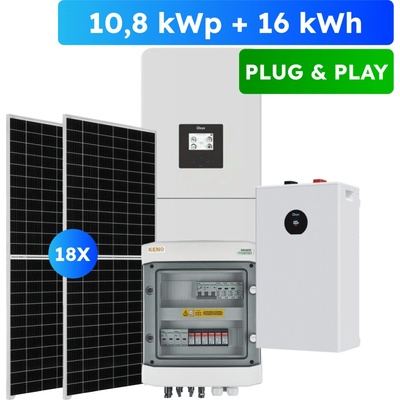 Deye 16kWh SE-F16 + 10,80kWp Plug&Play fotovoltaický set hybrid Deye