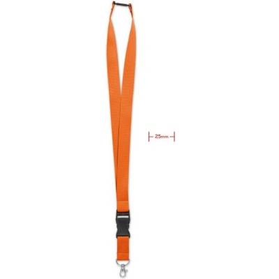 Snúrka na krk s bezpečnostnou sponou oranžová P210.540 25 mm