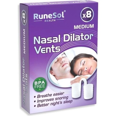 Runesol Nosní dilatátor proti chrápání 8 x Clear Medium Nosní navíječ účinné prostředky proti