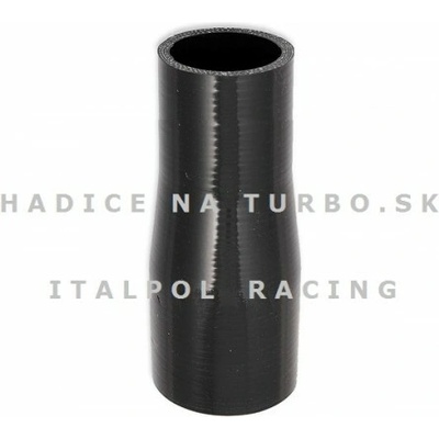 Silikónová hadica - Redukcia rovná, 60-70mm, Čierna, Dĺžka: 12cm