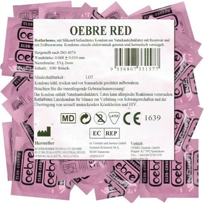 Oebre Bulk-Pack CLUB-Condom Red 100 ks
