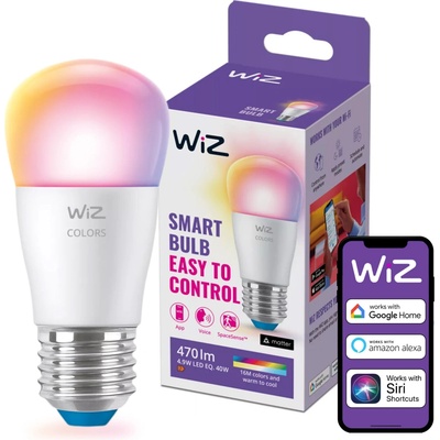Wiz Philips Colors 8719514554672 žiarovka E27 4,9W/470lm P45 2200-6500K+RGB