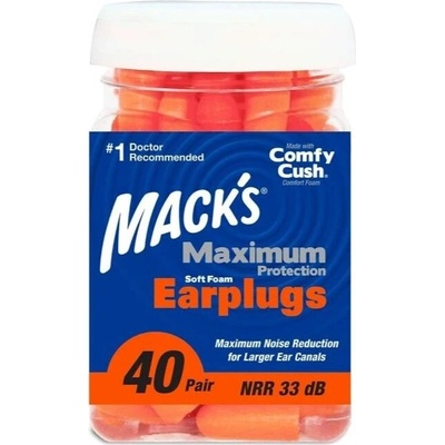 Mack's Maximum špunty do uší 40 párů