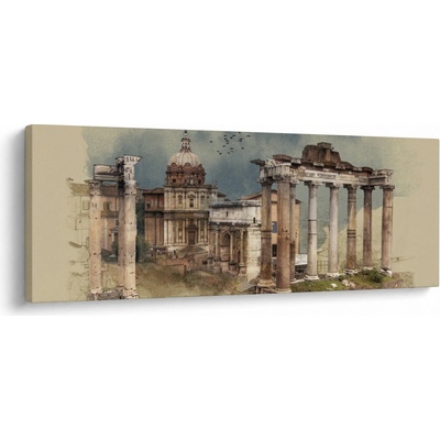 Obraz - Forum Romanum, Řím, Itálie, jednodílný 100x40 cm