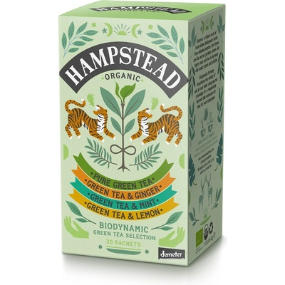Hampstead Tea London BIO selekce zelených čajů sáčkový čaj 20 ks
