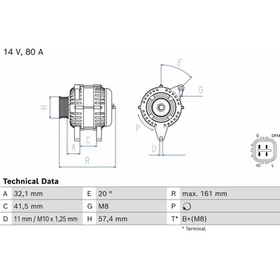 Alternátor BOSCH 0 986 086 490