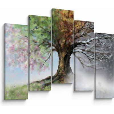 Obraz - Strom štyroch ročných období, päťdielne 125x90 cm