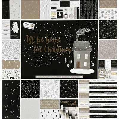 Creative Craft Group Sada jednostranných papírů 30,5 × 30,5 cm I´ll be home for Christmas
