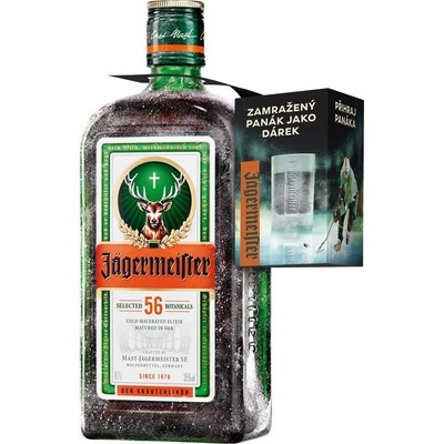 Jägermeister 35% 0,7 l (dárkové balení 1 panák) – Hledejceny.cz