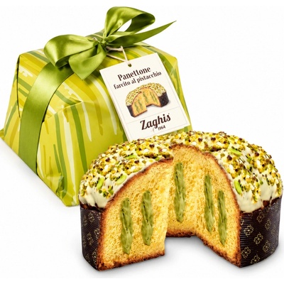 Zaghis Panettone Plnené Pistáciovým Krémom 800g