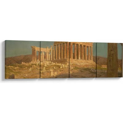 Obraz - Frederic Edwin Church, The Parthenon, reprodukcia, štvordielne 160x40 cm