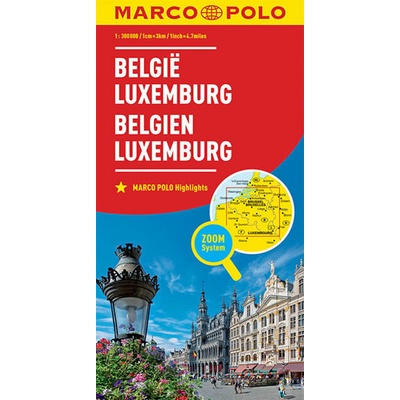 Belgie Lucembursko mapa ZoomSystem