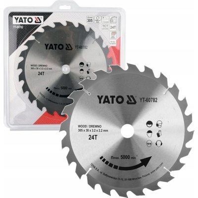YATO VIDIOVÝ KOTOUČ NA DŘEVO 305X24TX30MM
