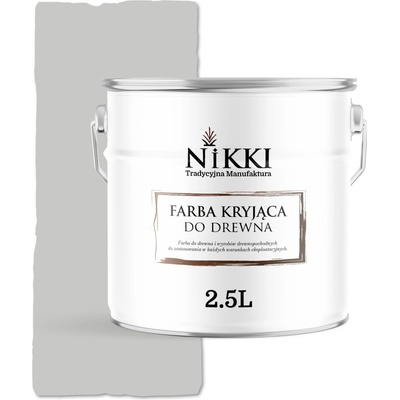 NIKKI Tradycyjna Manufaktura BARVA NA DŘEVO KRYCÍ NA DVEŘE RENOVACE ŠEDÁ MLÉČNÁ RAL7047 POLOMAT 2,5L – Hledejceny.cz