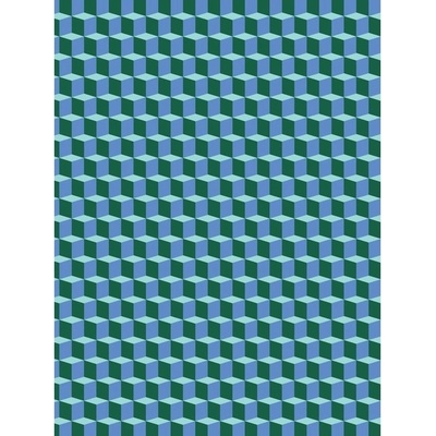 Preinterier Fototapeta panel - PL0359 - 3D kocky – zelené vlies - 206cm x 275cm