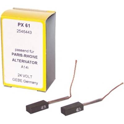 GEBE - IKA Germany Sada uhlíků alternátoru Valeo A14VI20, PX61