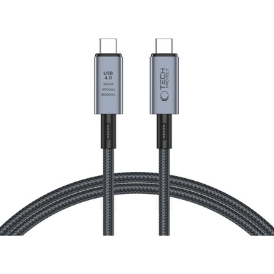 Tech-protect Ultraboost Max kábel USB 4.0 8K / USB-C 240W 1m, šedý