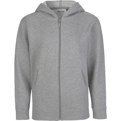 Neutral mikina s kapucí O 13301 na zip sport grey