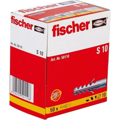 Fischer S 10 rozperná hmoždinka 50 mm 10 mm 50110 50 ks