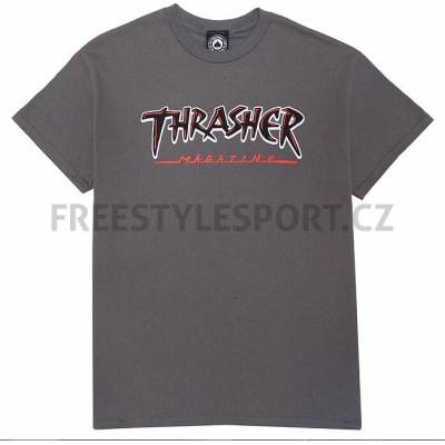 Triko THRASHER SLASH T-Shirt CHARCOAL